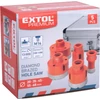 Extol Premium körkivágó csempére klt. 5 db, gyémánt vágóél; 20-68mm × M14, sarokcsiszolóba fogható (8802995)