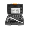 Extol Premium racsnis csillag kulcs klt. 11db; cserélhető betétekkel: 8-19mm CrV. 72 foggal, 2 irányú forgás (8816101)