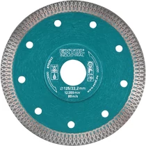 EXTOL INDUSTRIAL gyémántvágó, ipari korong, TURBO, extra vékony vágás: 1,2mm vastagság; 115×22,2mm, száraz és vizes vágásra (8703041)