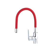 Balletto mosogató csaptelep, hajlékony szilikon kifolyócsővel, 35mm, piros (81125)
