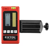 Extol Premium lézeres vevő/detektor/jelfogó vízszintezőhöz, PIROS és ZÖLD, 50m (8823390)