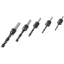 Brüder Mannesmann német 5db-os kúpos süllyesztő előfúró készlet 4-10mm állítható fúró 5 év garancia (54805)