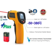 LÉZERES INFRA HŐMÉRŐ PISZTOLY -50 +400°C DIGITÁLIS LCD KIJELZŐVEL 3év GARANCIA