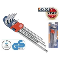 EXTOL 9db-os TÜV IMBUSZKULCS KÉSZLET CROVA 1,5-10mm 8819312 1ÉV