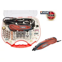 EXTOL Premium gravírozó mini fúrógép + 210db-os készlet fúró köszörű csiszoló polírozó gép 8892201