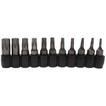 11 részes T-torx bit készlet, torx, 1/4" (BGS-784)