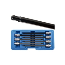 7 részes 1/4" T-torx gömb fejű bit dugókulcs készlet 130 mm hosszú dobozban (BGS-8618)