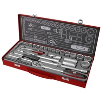 dugókulcs klt. 1/2", 1/4", 50db, 61CrV5 mattkróm FORTUM - (4700002)