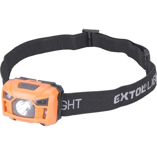 EXTOL LIGHT LED fejlámpa, 3 W, CREE XPL, 100 Lumen; tölthető akkuval, 3 funkció (teljes/ 1/2 fényerő, villogás), fehér+piros (43180)