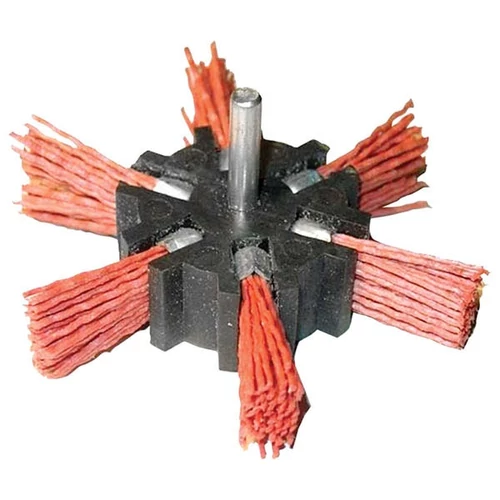 EXTOL PVC csiszoló körkefe; 100mm, 6mm-es csap, fúróba fogható, max. 4500 ford./perc (17060)