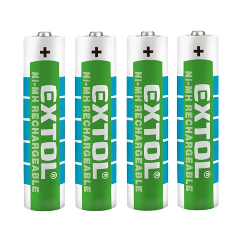 EXTOL LIGHT akku klt. 12 db, NiMh, 1,2 V, 1000 mAh, méret: AAA (HR03); bliszteren (42062)