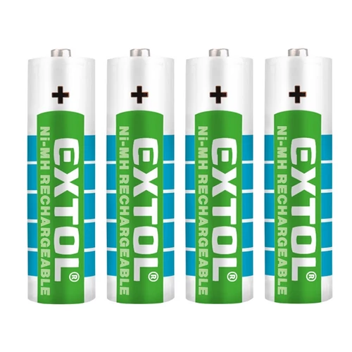 EXTOL LIGHT akku klt. 4 db, NiMh, 1,2 V, 2400 mAh, méret: AA (HR06); bliszteren (42061)