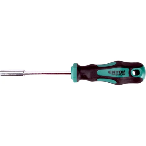 EXTOL PREMIUM csavarhúzó markolat, mágneses csavarbehajtóval; CV., 1/4"×100mm (8819239)