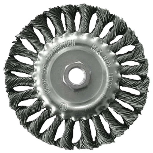 EXTOL drótcsiszoló körkefe  sodort, M14×2 sarokcsiszolóra; 115mm, 11000 ford/perc (17025)