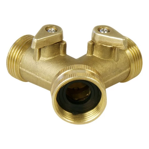 EXTOL PREMIUM elzárható Y-csatlakozó; réz, 3/4" (8876042)