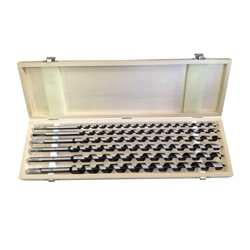 EXTOL PREMIUM fafúró klt. 6 db, 10-12-14-16-18-20×460mm, csavaros heggyel, hatszög befogás; fa dobozban (8801292)
