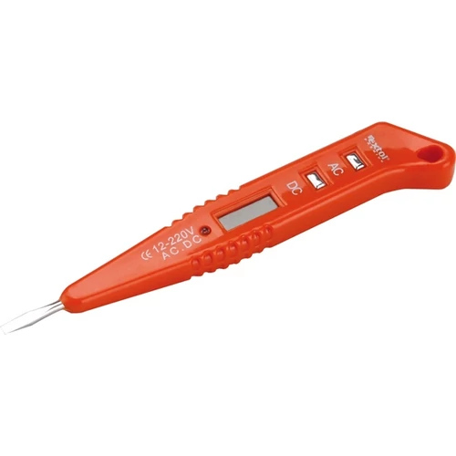 EXTOL PREMIUM fáziskereső, digitális, 12-220V (12-36-55-110-220V), AC/DC feszültség is mérhető, 146mm, LED fény, CE (8831210)