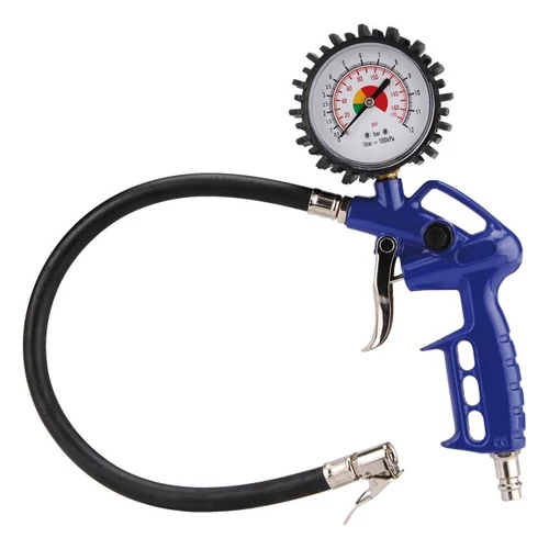 EXTOL CRAFT gumiabroncs fuvató pisztoly 40cm, nyomótömlővel, nyomásmérővel, 3-6 bar (99312)