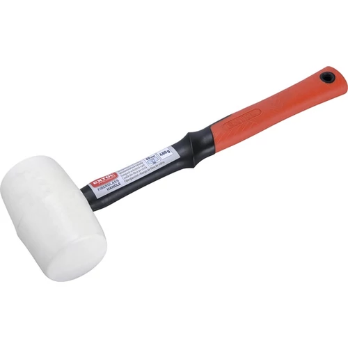 EXTOL PREMIUM gumikalapács üvegszálas nyéllel, fehér gumi ; 60 mm, 0,48 kg (8811113)