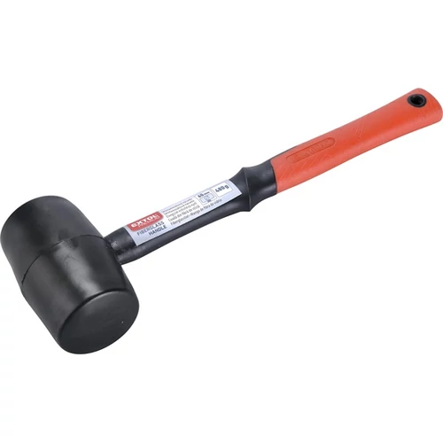 EXTOL PREMIUM gumikalapács üvegszálas nyéllel, fekete gumi ; 70 mm, 0,68 kg (8811104)