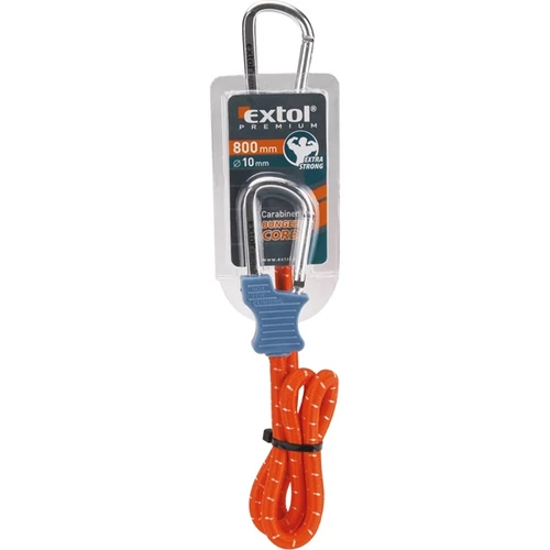 EXTOL PREMIUM gumipók 1 db, 120 cm × 10mm,  mindkét végén karabínerrel, extra erős gumi (8861114)