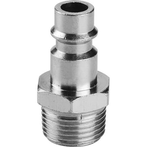 EXTOL PREMIUM gyorscsatlakozó-dugó, külső menettel, G-1/2", nikkelezett réz, bliszteren (8865123)