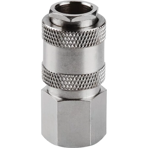 EXTOL PREMIUM gyorscsatlakozó-hüvely, belső menettel, 1/2", nikkelezett réz, bliszteren (8865116)