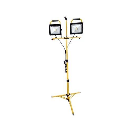 EXTOL hordozható LED lámpa, 2×10 W, reflektor; 2×2400 Lm, IP65, teleszkópos állvánnyal, 230V/50Hz, 2,9 m kábel (43283)