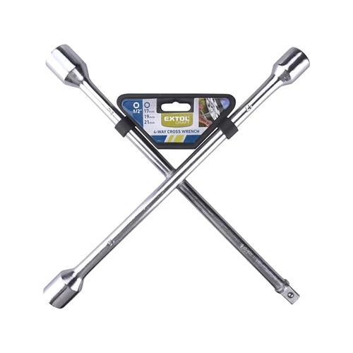 EXTOL keresztkulcs, edzett; 17×19×21×1/2" (6651)