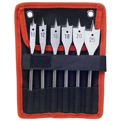 EXTOL PREMIUM központmaró klt. fához 6db; 10-12-16-18-20-25mm, 152mm hosszú, edzett szénacél, hatszög befogás, DIN3126 (8801210)