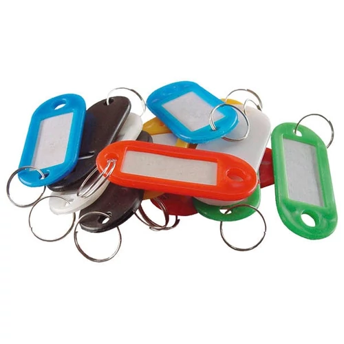 EXTOL kulcscimke 12db, színes műanyag; címke hellyel (9398)