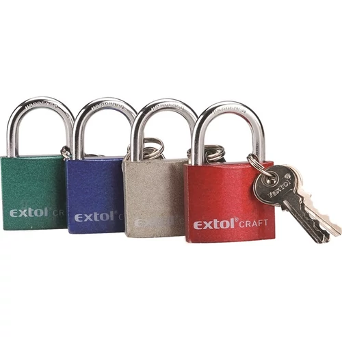 EXTOL CRAFT lakat, vas, 3 kulccsal, dobozban ; 63mm (77040)