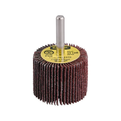 EXTOL PREMIUM lamellás csiszoló, csapos, 6 mm befogás, Alu-Oxid, 40×30mm; P100, max.: 19.100 ford./perc (8803373)