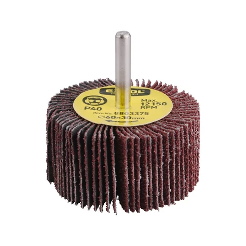 EXTOL PREMIUM lamellás csiszoló, csapos, 6 mm befogás, Alu-Oxid, 60×30mm; P60, max.: 12.150 ford./perc (8803376)