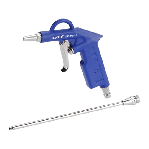 EXTOL PREMIUM lefuvató pisztoly, 21cm fúvókával, max. 8 Bar, 1/4" tömlőcsatlakozó (8865060)