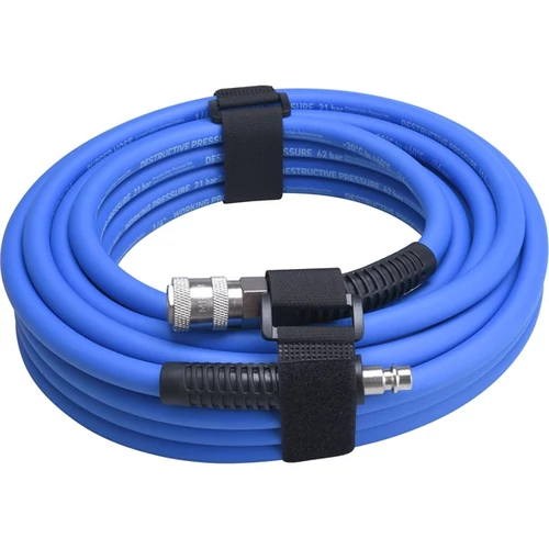 EXTOL PREMIUM légtömlő egyenes, 10m, kompresszorhoz, 1/4", átm.: 6 / 12 mm, max. 20 Bar, gyorscsatlakozókkal (8865147)