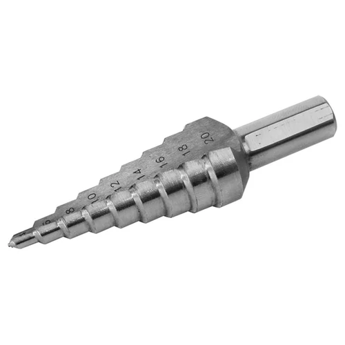 EXTOL PREMIUM lépcsős fémfúró HSS, 9 lépcsős (4-20mm, 2mm lépcsők), befogás: 8mm (8801162)