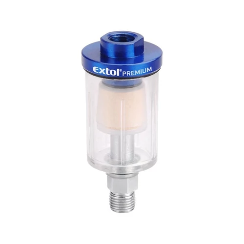 EXTOL PREMIUM mini levegőszűrő,vízleválasztó kompresszorhoz max. 8 Bar, 1/4", 48ml (8865101)