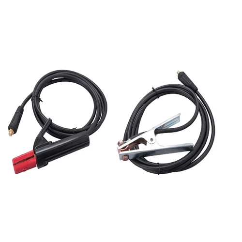 EXTOL INDUSTRIAL munkakábel elektródafogóval + földelőkábel csipesszel, 8796011 inverterhez, 160 A, 3 m, 16 mm2, MMA hegesztéshez (8798221)