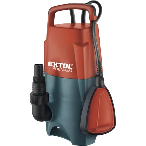 EXTOL PREMIUM szennyvíz búvárszivattyú, úszókapcsolóval, 750W, szállító teljesítmény: 13m3/h, max. száll.8m (8895007)