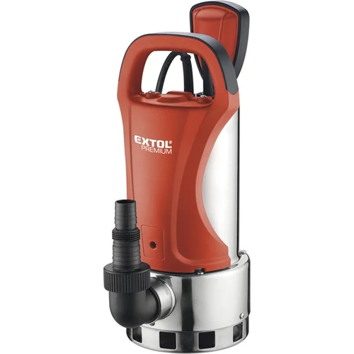 EXTOL PREMIUM szennyvíz búvárszivattyú, úszókapcsolóval, 1100W,  INOX ház, szállító teljesítmény: 18,5m3/h, max. száll.8m (8895009)