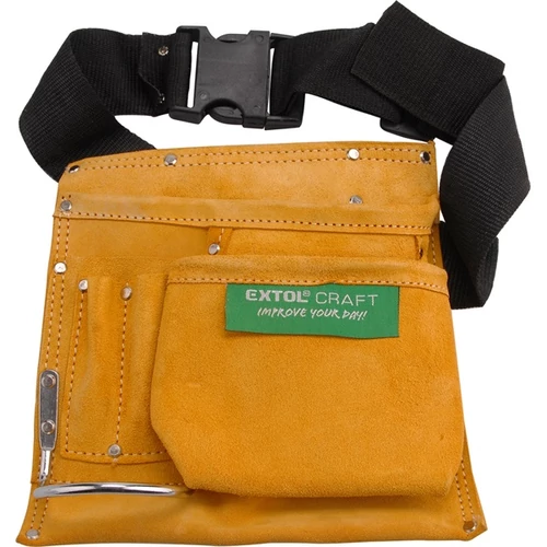 EXTOL CRAFT szerszámtartó öv,3 zsebes, hasított bőr; műanyag csattal (418)