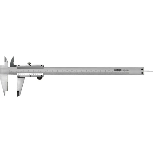 EXTOL PREMIUM tolómérő INOX (mélységmérővel) ; 0,05×200mm (3422)