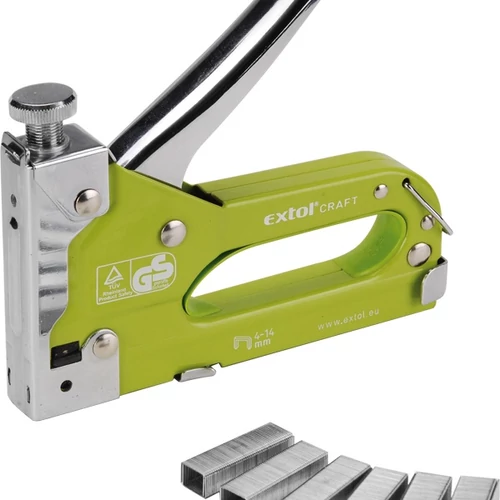 EXTOL CRAFT tűzőgép fémházas, TÜV/GS; 11,3×0,7×4-14mm (9175)