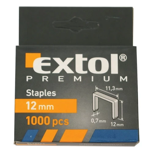 EXTOL PREMIUM tűzőgépkapocs (11,3×0,52×0,7); 14mm, 1000db (8852505)