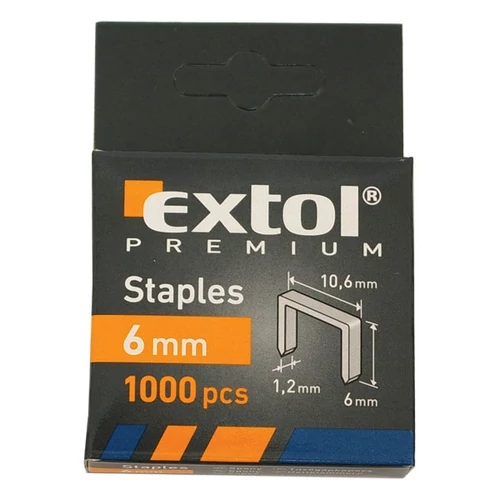 EXTOL PREMIUM tűzőgépkapocs profi (10,6×0,52×1,2mm) ; 10mm, 1000db (8852203)