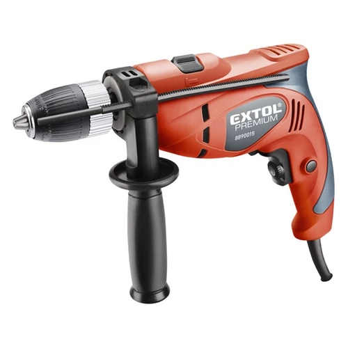 EXTOL PREMIUM ütvefúrógép 550W, 0-3000 ford/perc; gyorstokmány, 1,5-13mm, papír dobozban (8890015)