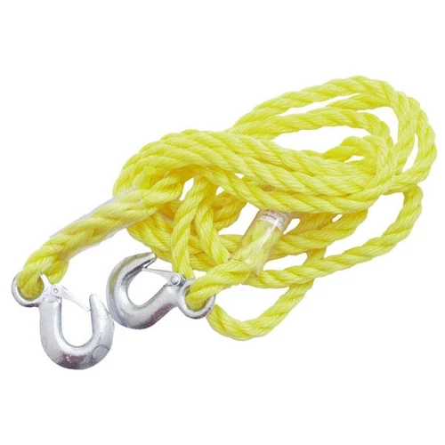vontatókötél, sárga, erős, 2db fém horoggal ; 1500kg, 4m (82201)