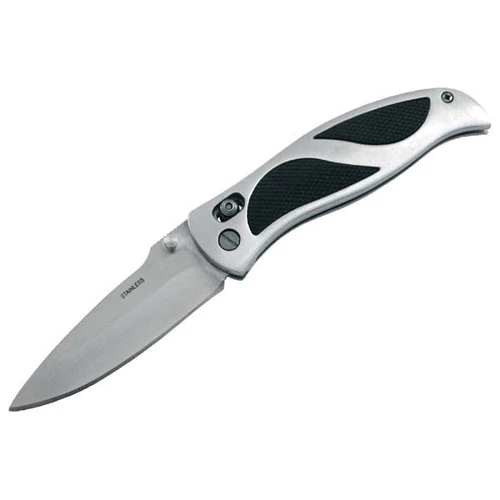 EXTOL CRAFT zsebkés, rozsdamentes pengével, teljes/összecsukott hossz:200/115mm, alu.nyél, övre akasztható, rögzítővel (91369)