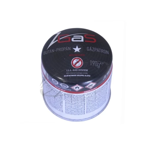 Kemping gázforrasztó autószerelő szúróláng minőségi ipari propán-bután gázpalack biztonsági szelepes 190gr